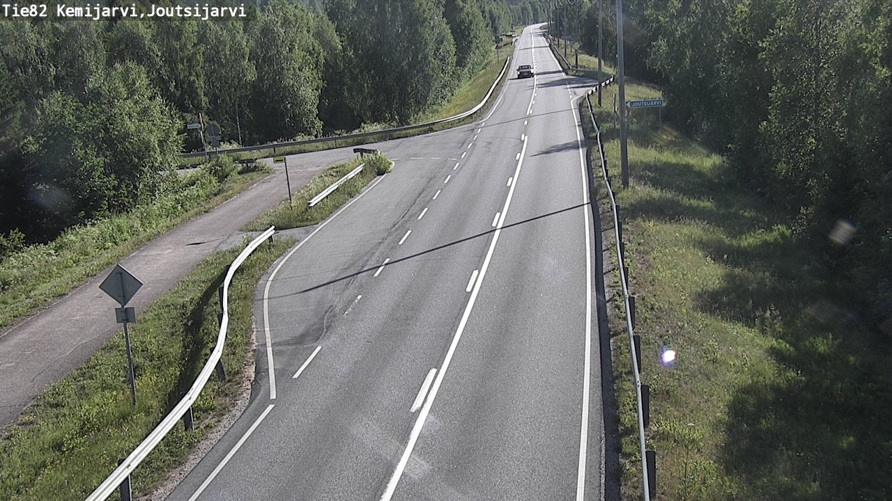 Weather Camera Image Väg 82 Kemijärvi, Joutsijärvi, Kemijärvi, Lappi