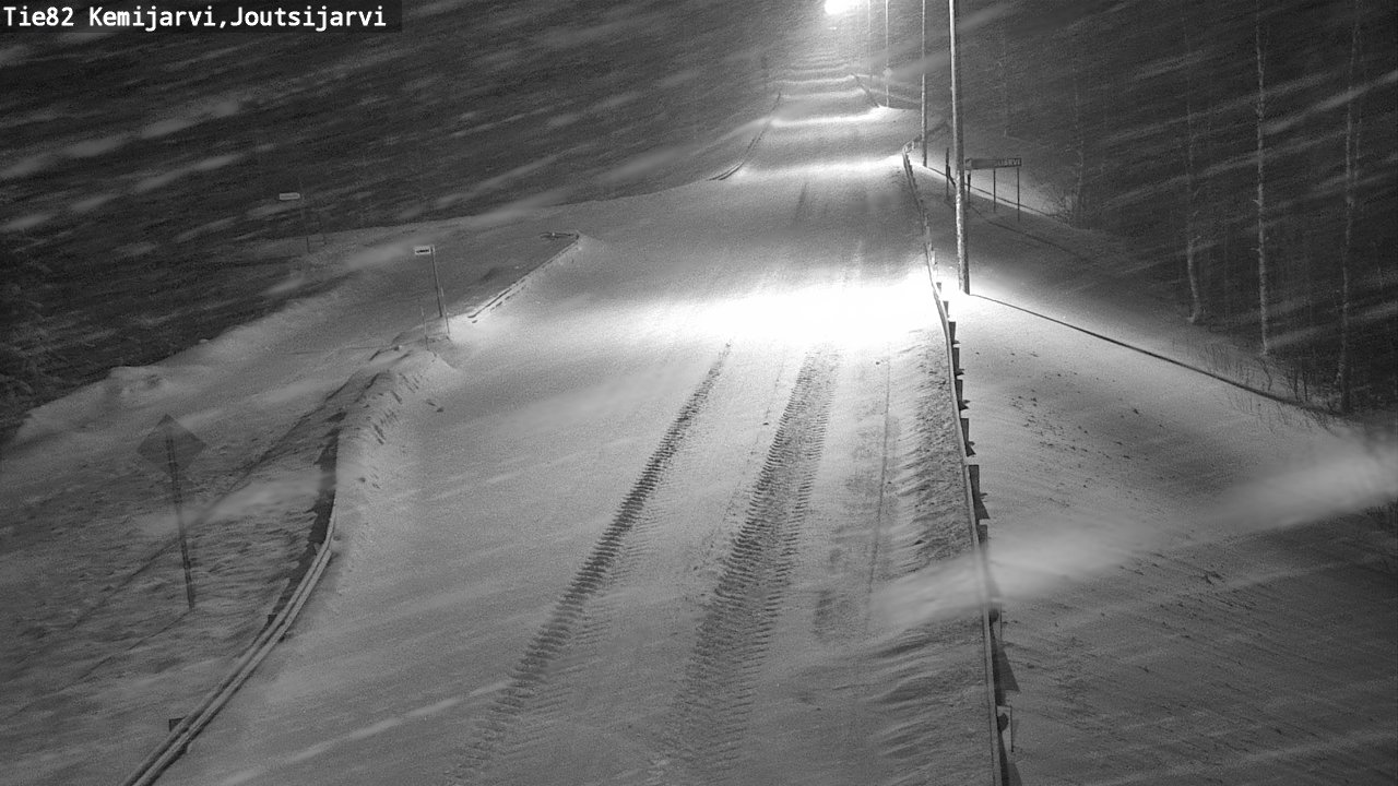 Weather Camera Image Road 82 Kemijärvi, Joutsijärvi, Kemijärvi, Lappi