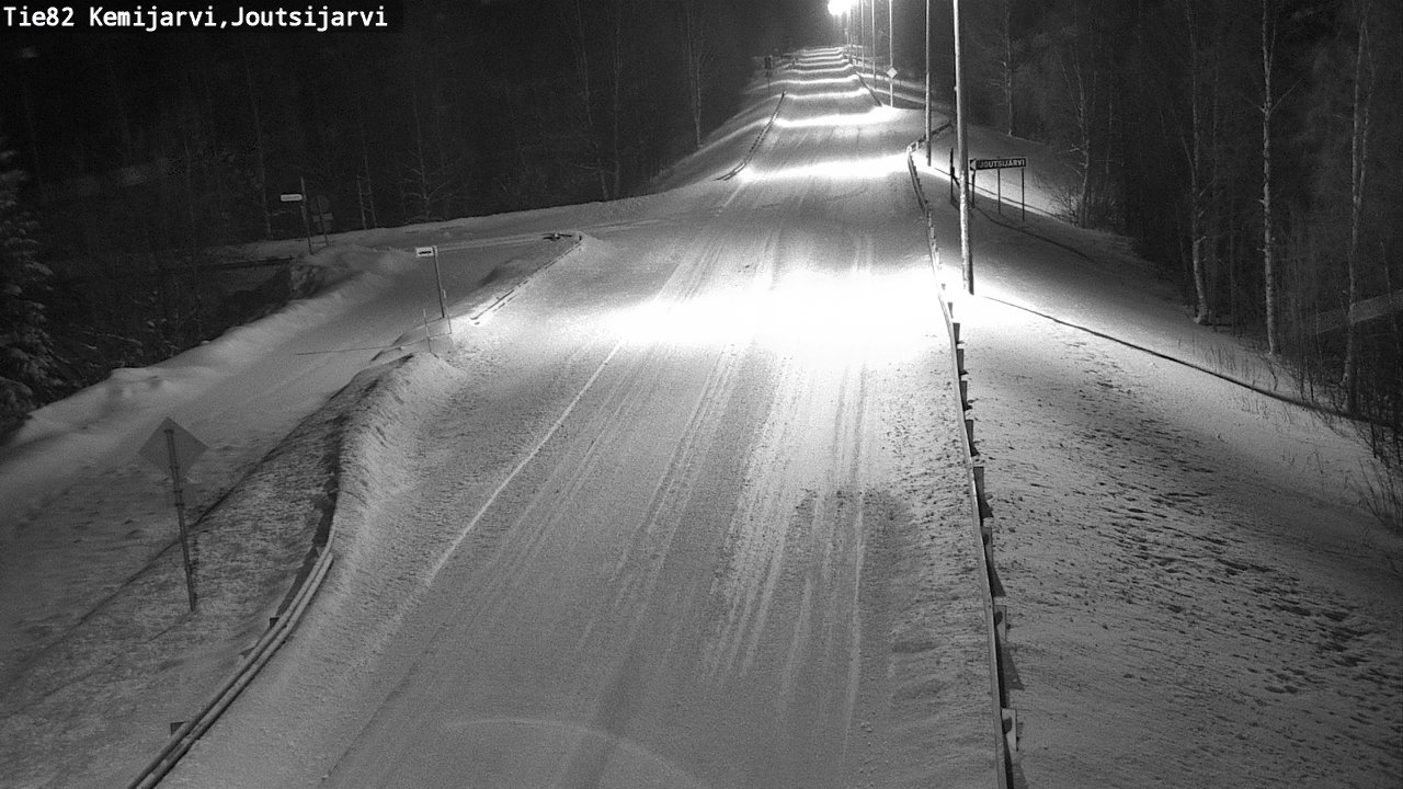 Weather Camera Image Road 82 Kemijärvi, Joutsijärvi, Kemijärvi, Lappi
