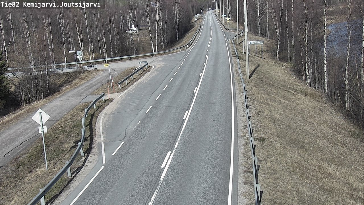 Weather Camera Image Väg 82 Kemijärvi, Joutsijärvi, Kemijärvi, Lappi