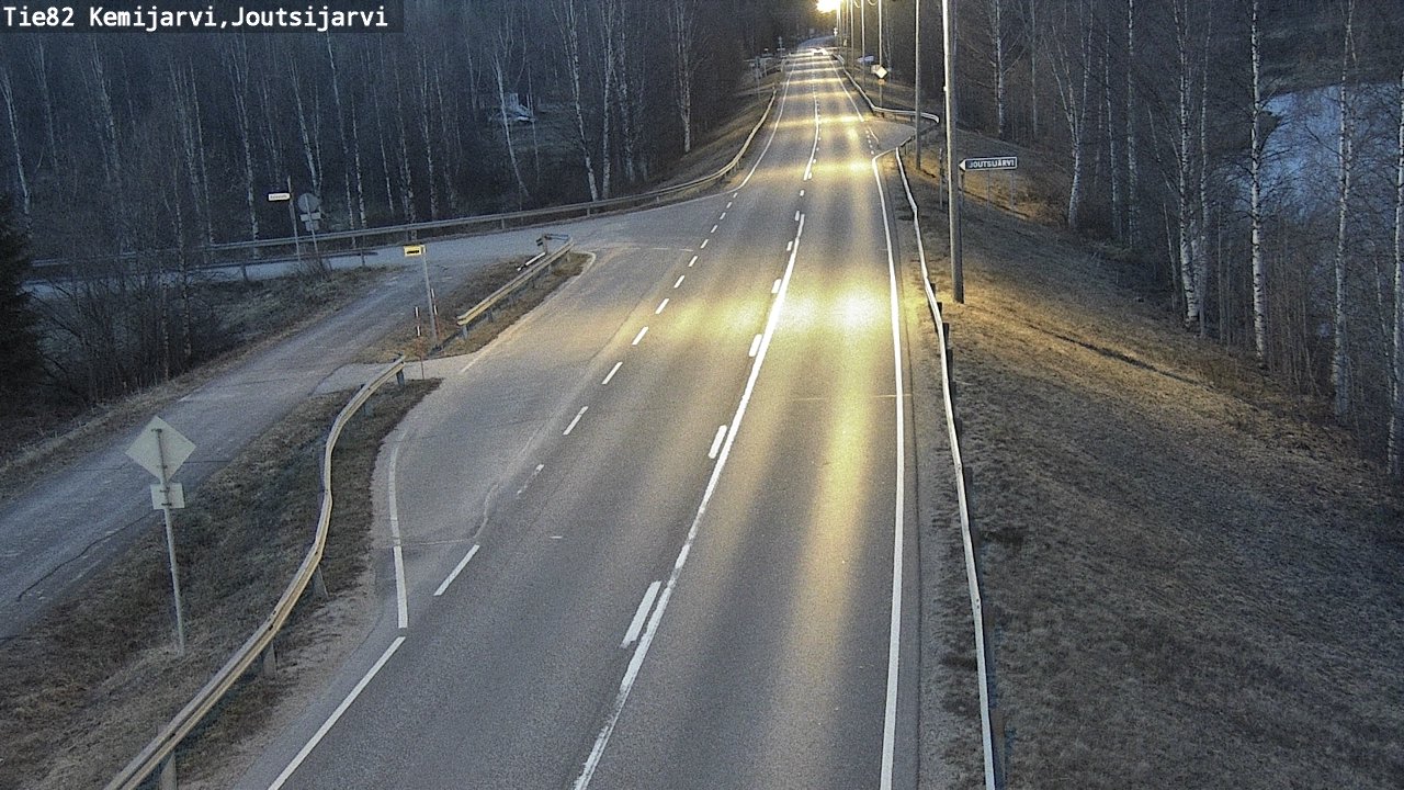 Weather Camera Image Road 82 Kemijärvi, Joutsijärvi, Kemijärvi, Lappi