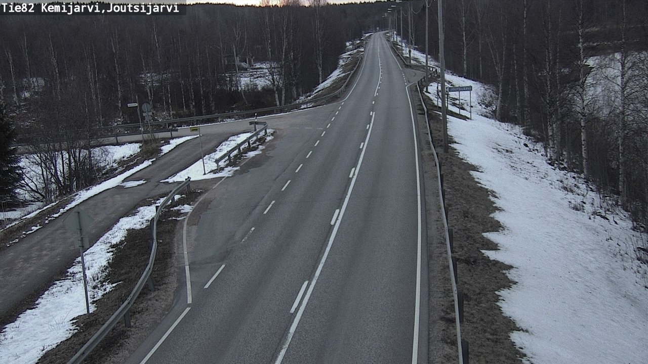 Weather Camera Image Road 82 Kemijärvi, Joutsijärvi, Kemijärvi, Lappi