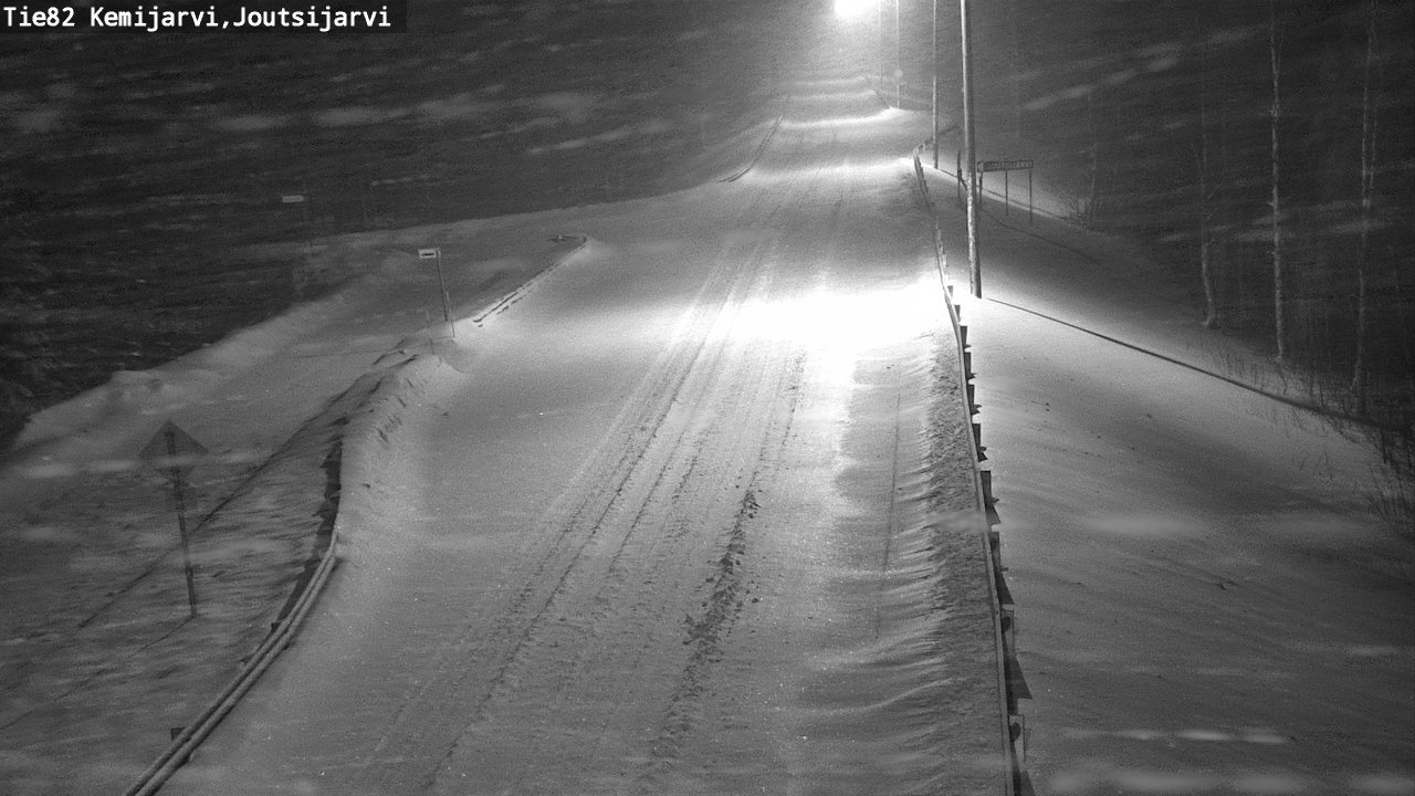 Weather Camera Image Road 82 Kemijärvi, Joutsijärvi, Kemijärvi, Lappi