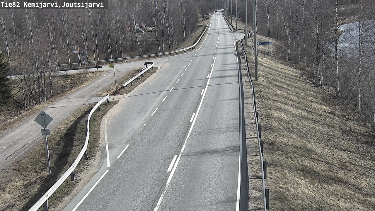 Weather Camera Image Väg 82 Kemijärvi, Joutsijärvi, Kemijärvi, Lappi