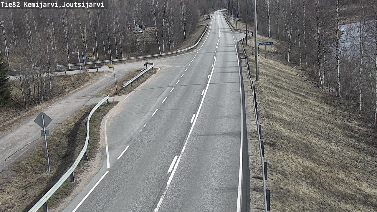 Weather Camera Image Väg 82 Kemijärvi, Joutsijärvi, Kemijärvi, Lappi