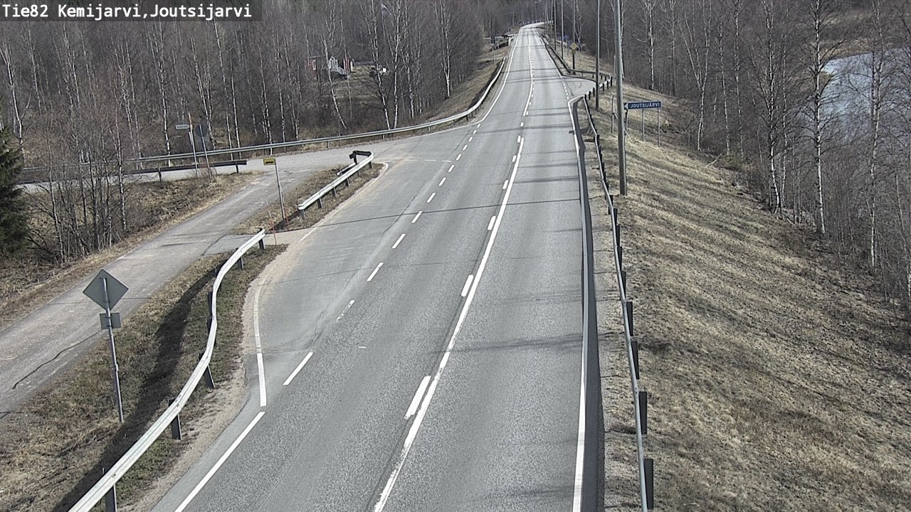 Weather Camera Image Väg 82 Kemijärvi, Joutsijärvi, Kemijärvi, Lappi