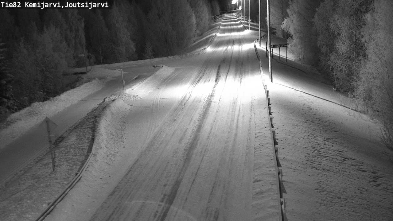 Weather Camera Image Väg 82 Kemijärvi, Joutsijärvi, Kemijärvi, Lappi