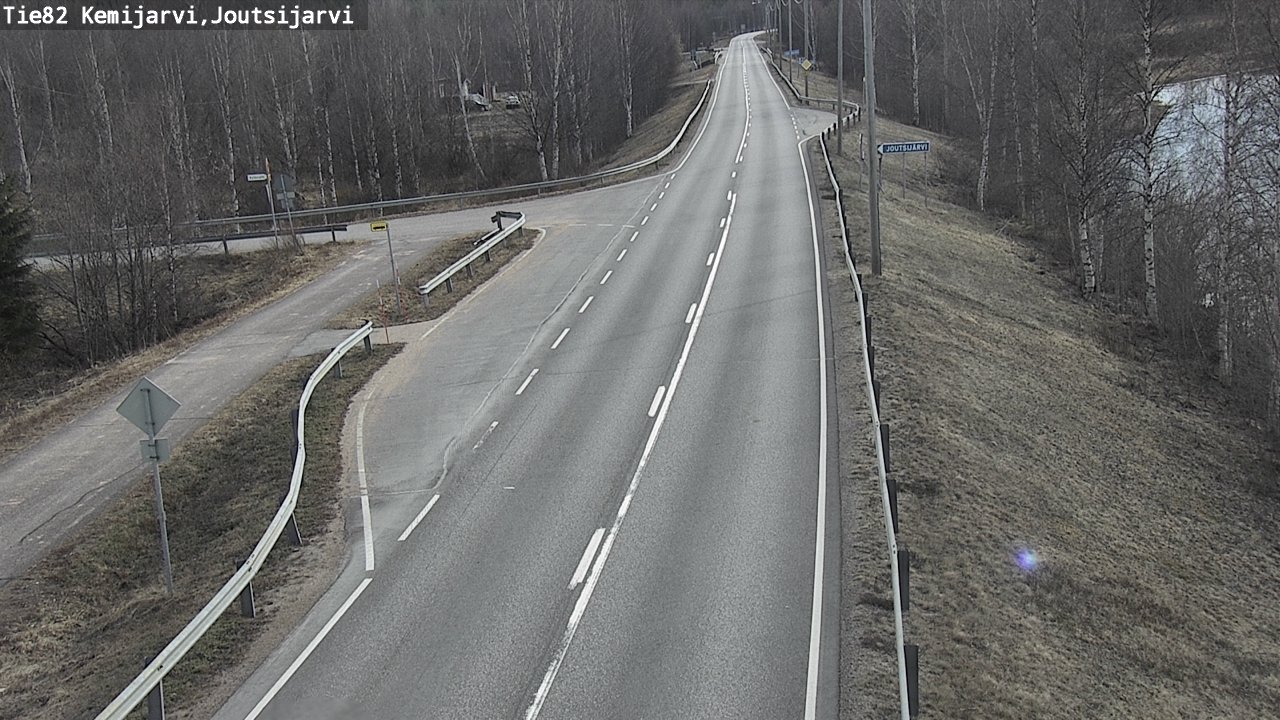 Weather Camera Image Väg 82 Kemijärvi, Joutsijärvi, Kemijärvi, Lappi