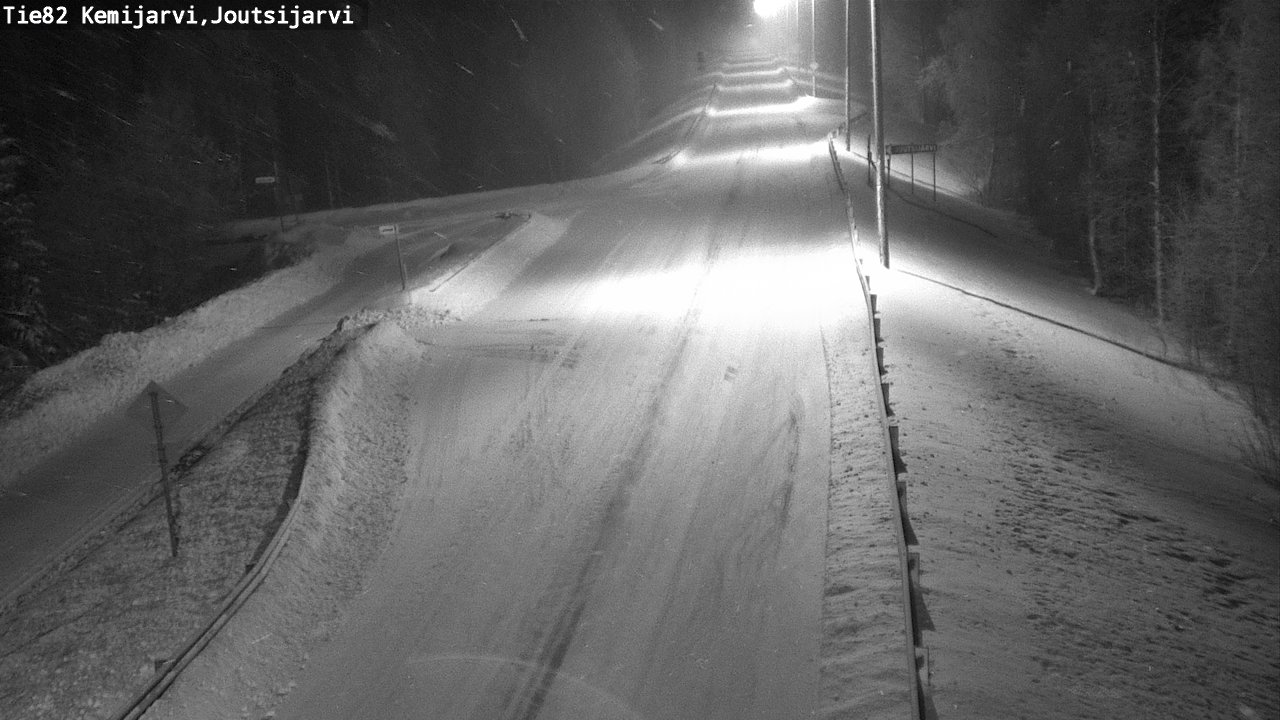 Weather Camera Image Road 82 Kemijärvi, Joutsijärvi, Kemijärvi, Lappi