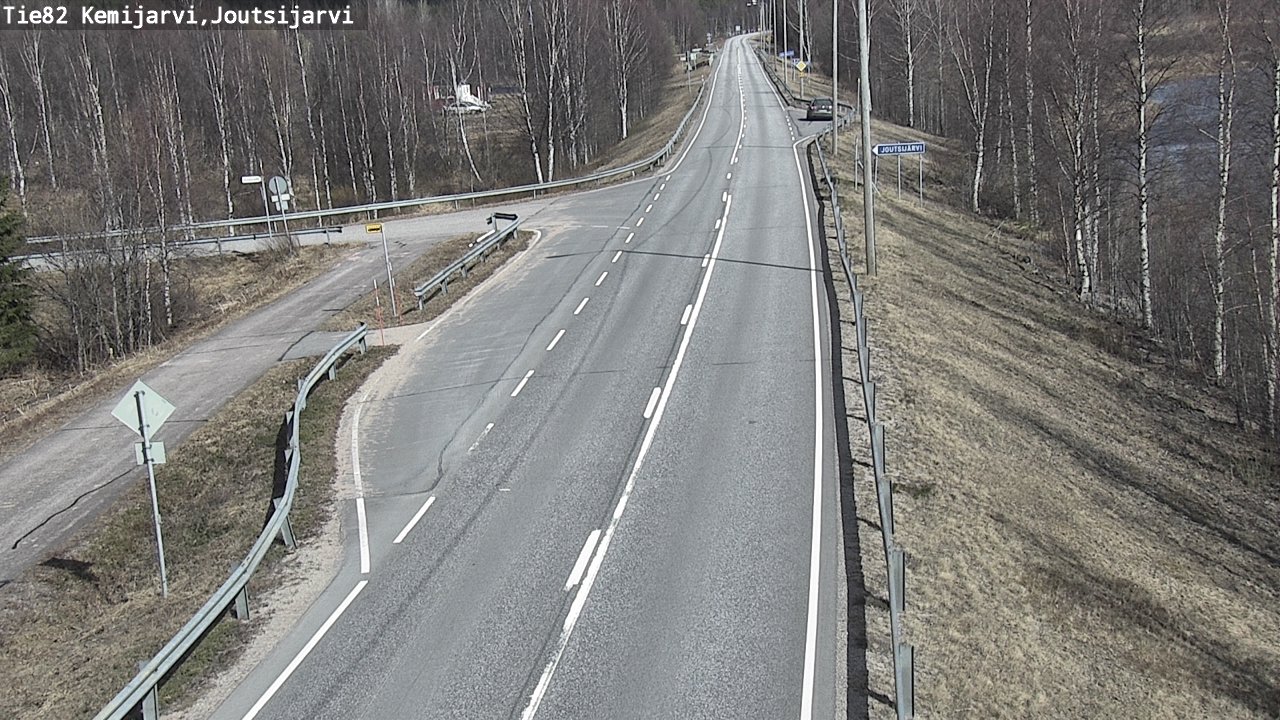 Weather Camera Image Väg 82 Kemijärvi, Joutsijärvi, Kemijärvi, Lappi
