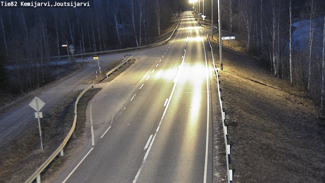 Weather Camera Image Road 82 Kemijärvi, Joutsijärvi, Kemijärvi, Lappi