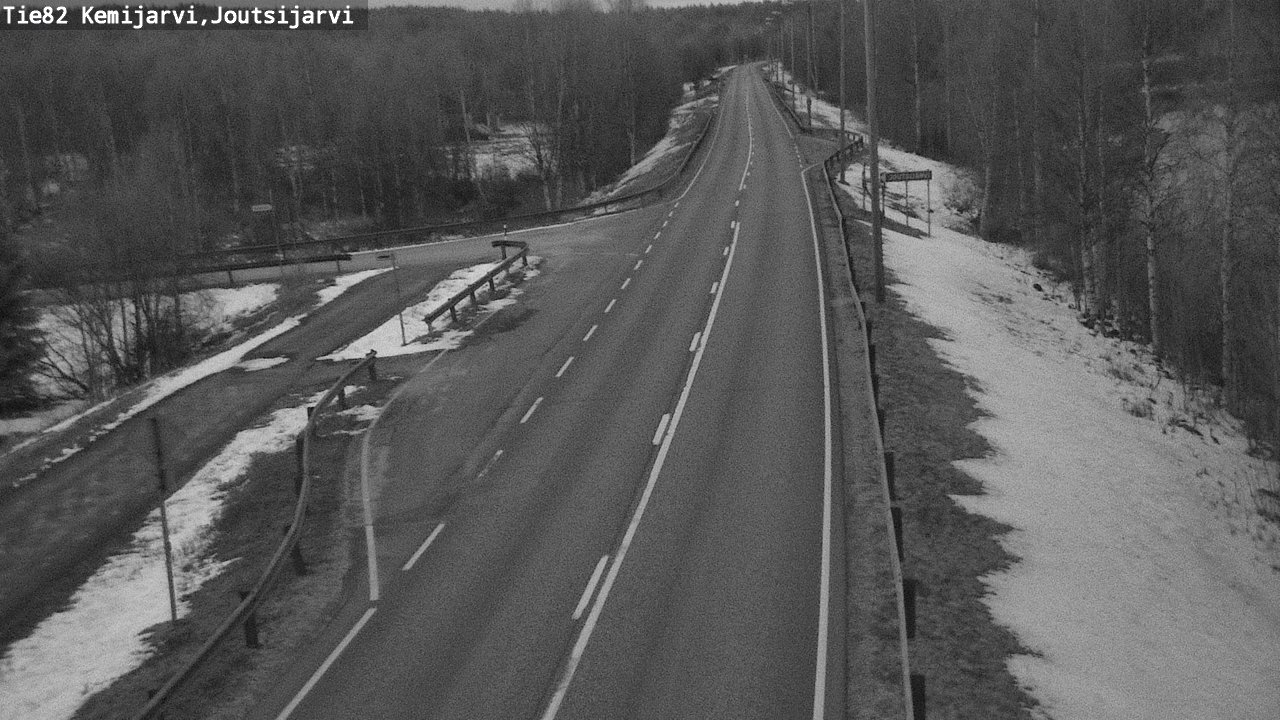 Weather Camera Image Road 82 Kemijärvi, Joutsijärvi, Kemijärvi, Lappi