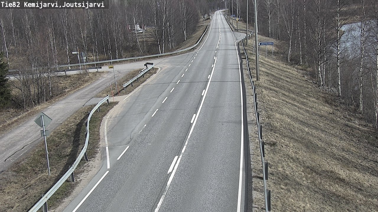 Weather Camera Image Väg 82 Kemijärvi, Joutsijärvi, Kemijärvi, Lappi
