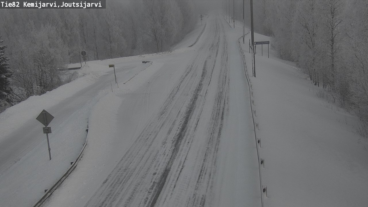 Weather Camera Image Road 82 Kemijärvi, Joutsijärvi, Kemijärvi, Lappi