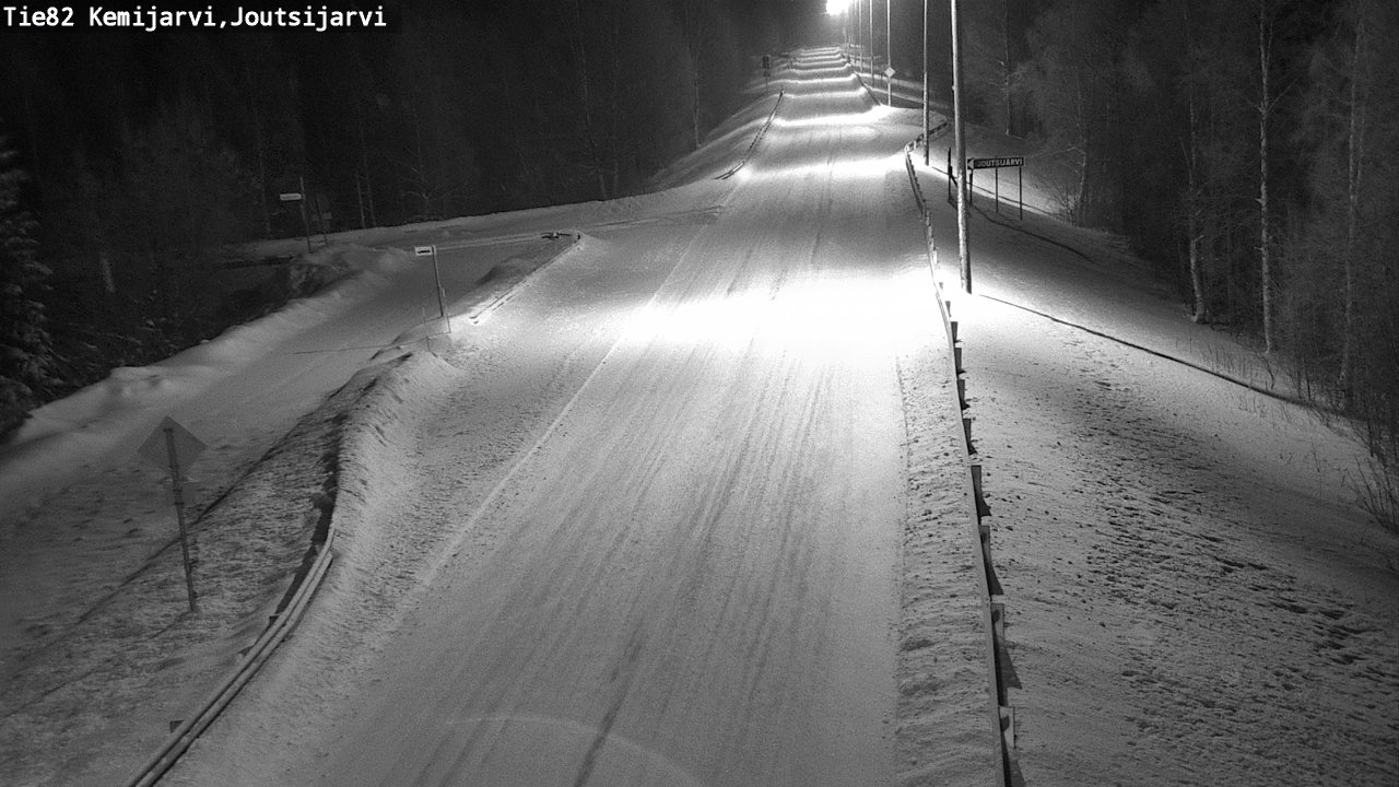 Weather Camera Image Road 82 Kemijärvi, Joutsijärvi, Kemijärvi, Lappi