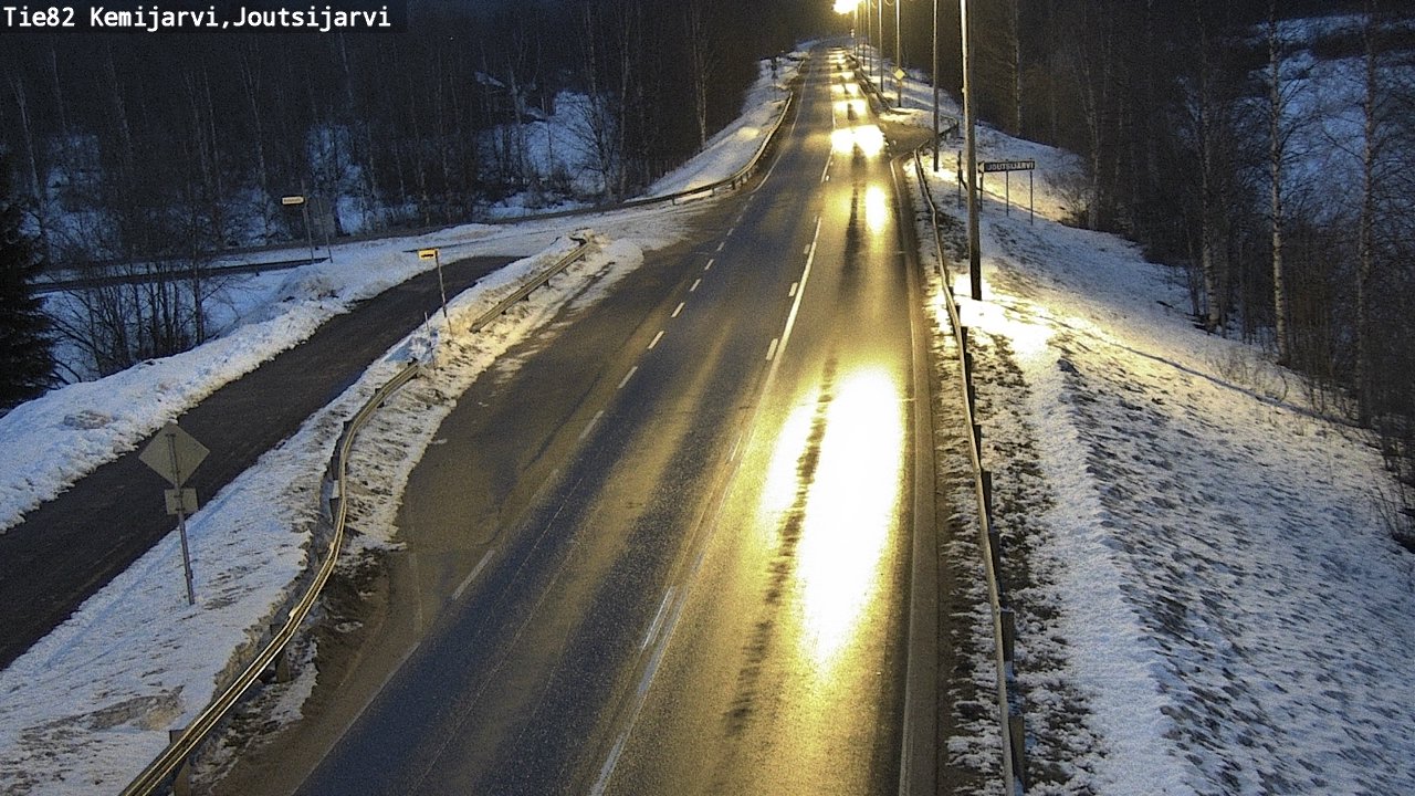 Weather Camera Image Väg 82 Kemijärvi, Joutsijärvi, Kemijärvi, Lappi
