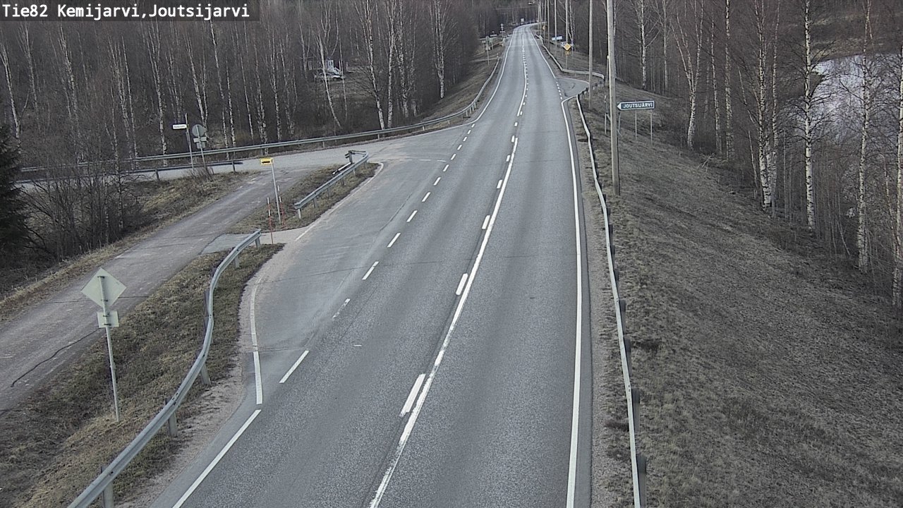 Weather Camera Image Road 82 Kemijärvi, Joutsijärvi, Kemijärvi, Lappi