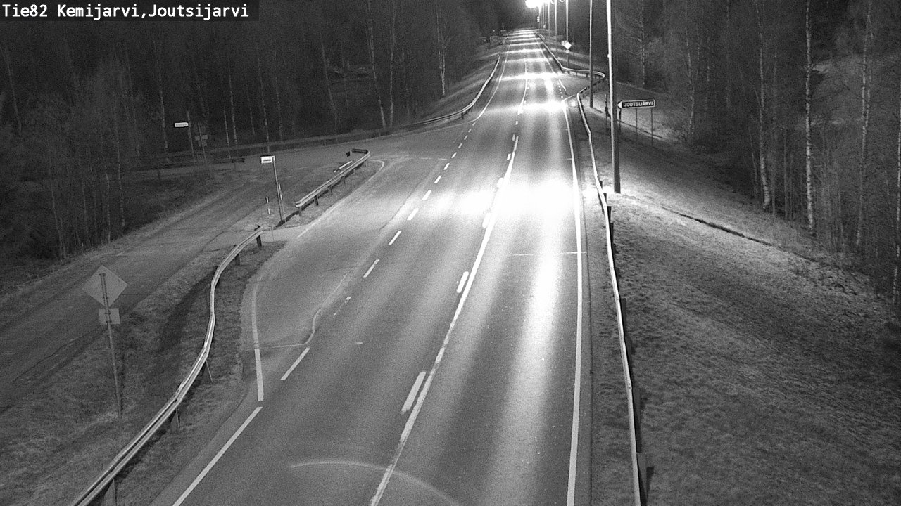 Weather Camera Image Väg 82 Kemijärvi, Joutsijärvi, Kemijärvi, Lappi