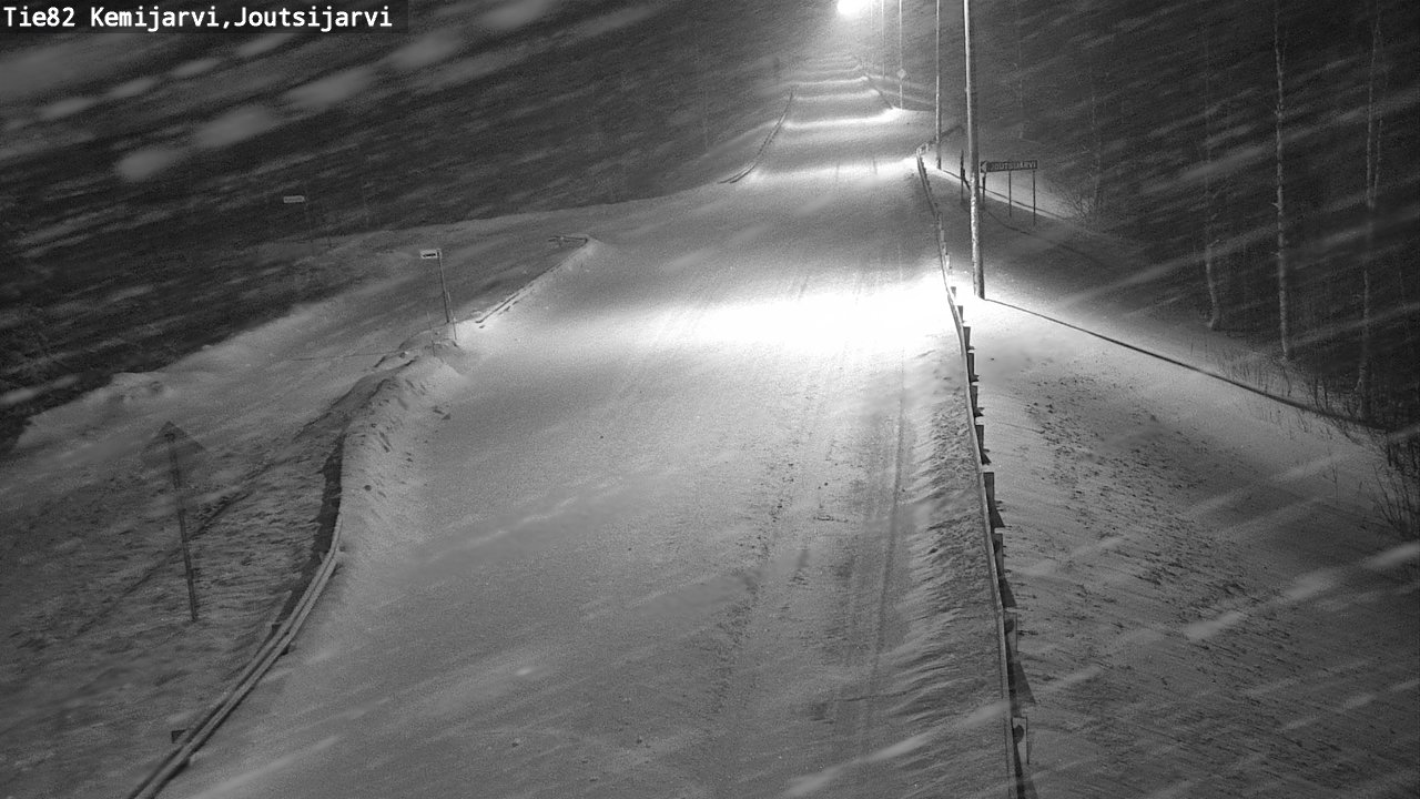 Weather Camera Image Road 82 Kemijärvi, Joutsijärvi, Kemijärvi, Lappi