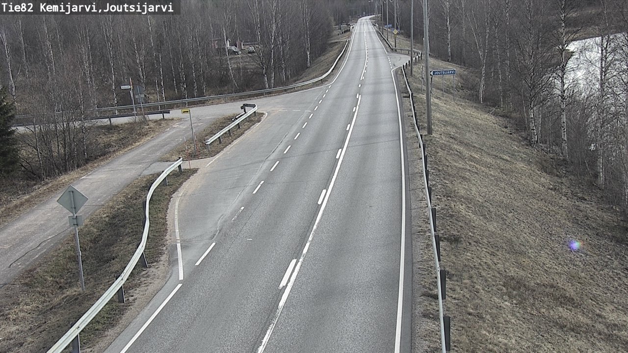 Weather Camera Image Väg 82 Kemijärvi, Joutsijärvi, Kemijärvi, Lappi