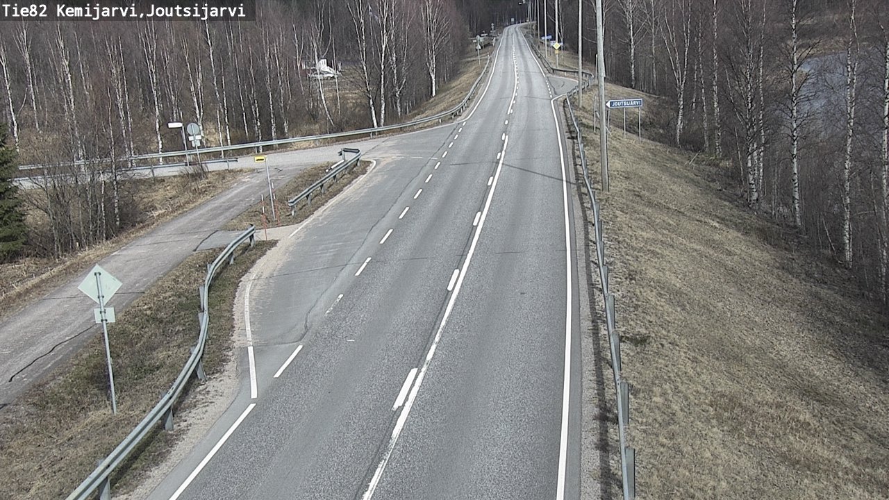 Weather Camera Image Väg 82 Kemijärvi, Joutsijärvi, Kemijärvi, Lappi
