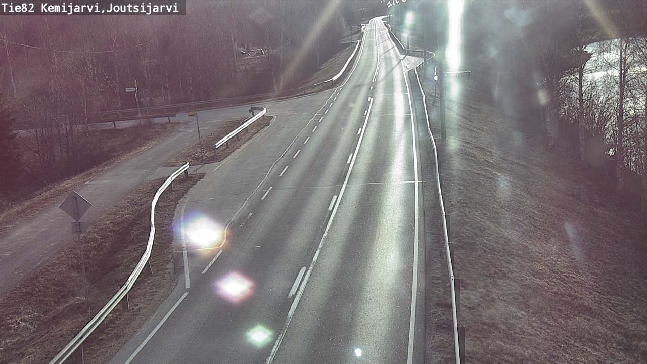 Weather Camera Image Väg 82 Kemijärvi, Joutsijärvi, Kemijärvi, Lappi