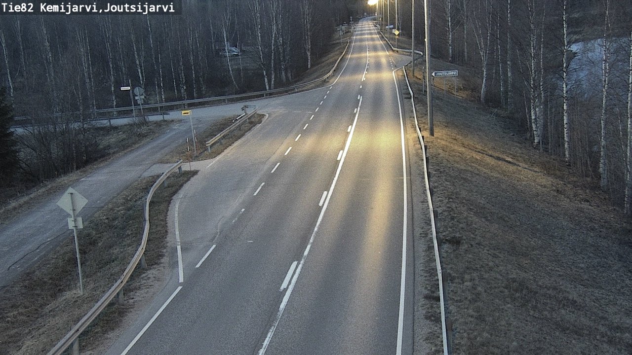Weather Camera Image Road 82 Kemijärvi, Joutsijärvi, Kemijärvi, Lappi