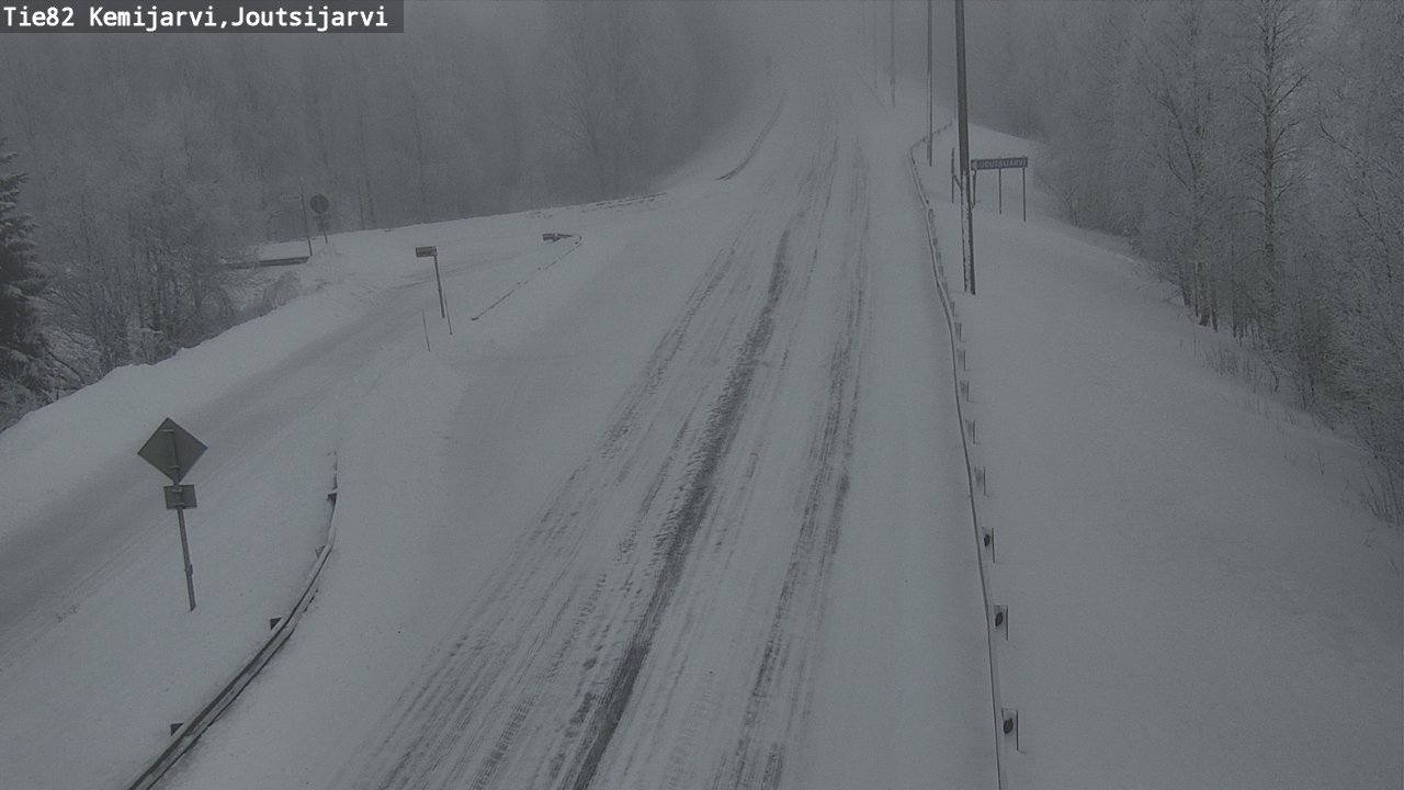 Weather Camera Image Road 82 Kemijärvi, Joutsijärvi, Kemijärvi, Lappi