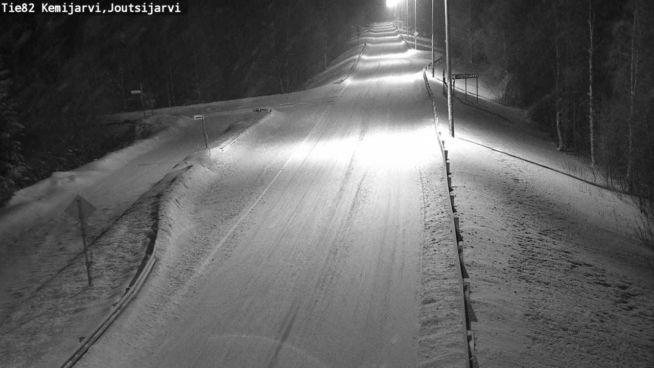 Weather Camera Image Road 82 Kemijärvi, Joutsijärvi, Kemijärvi, Lappi