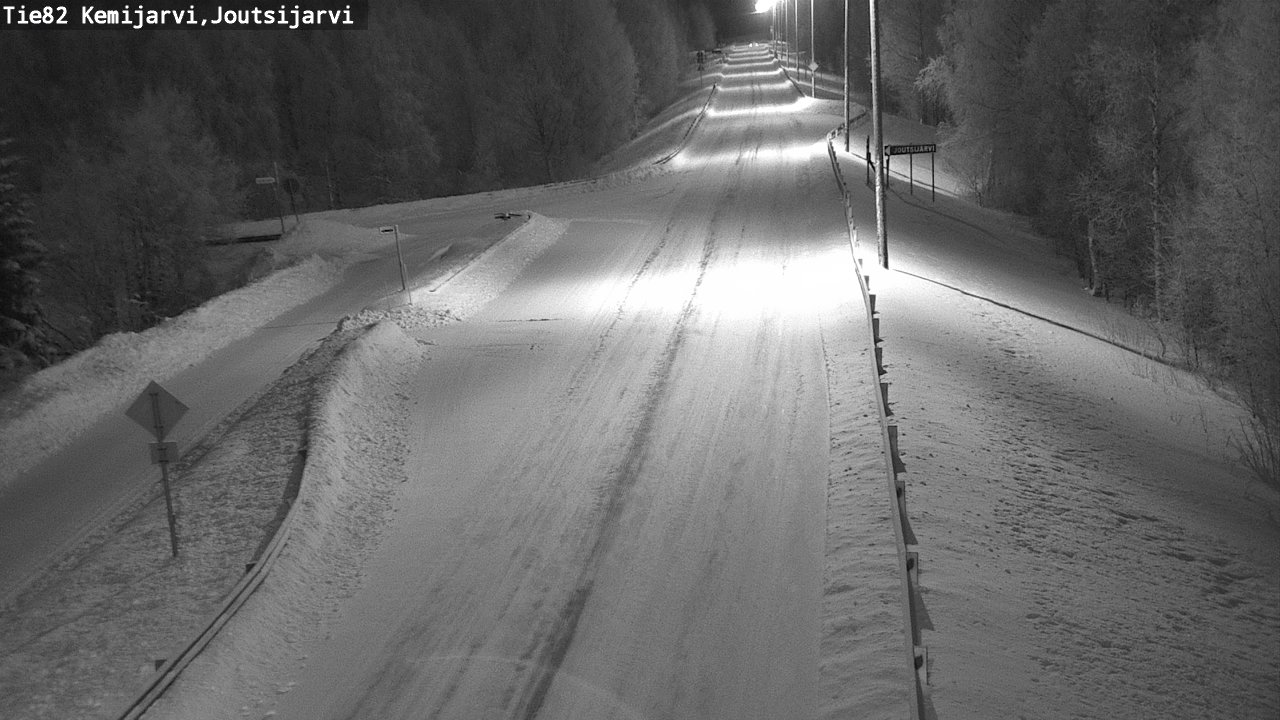 Weather Camera Image Road 82 Kemijärvi, Joutsijärvi, Kemijärvi, Lappi