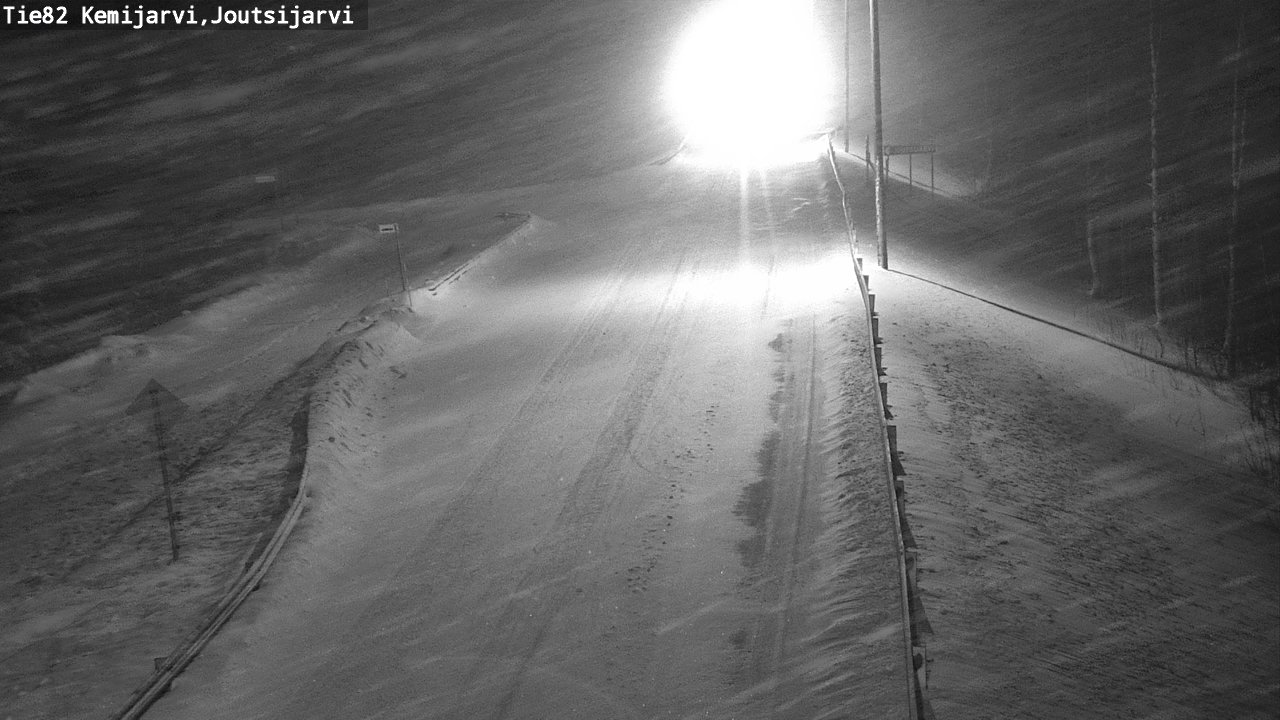 Weather Camera Image Road 82 Kemijärvi, Joutsijärvi, Kemijärvi, Lappi