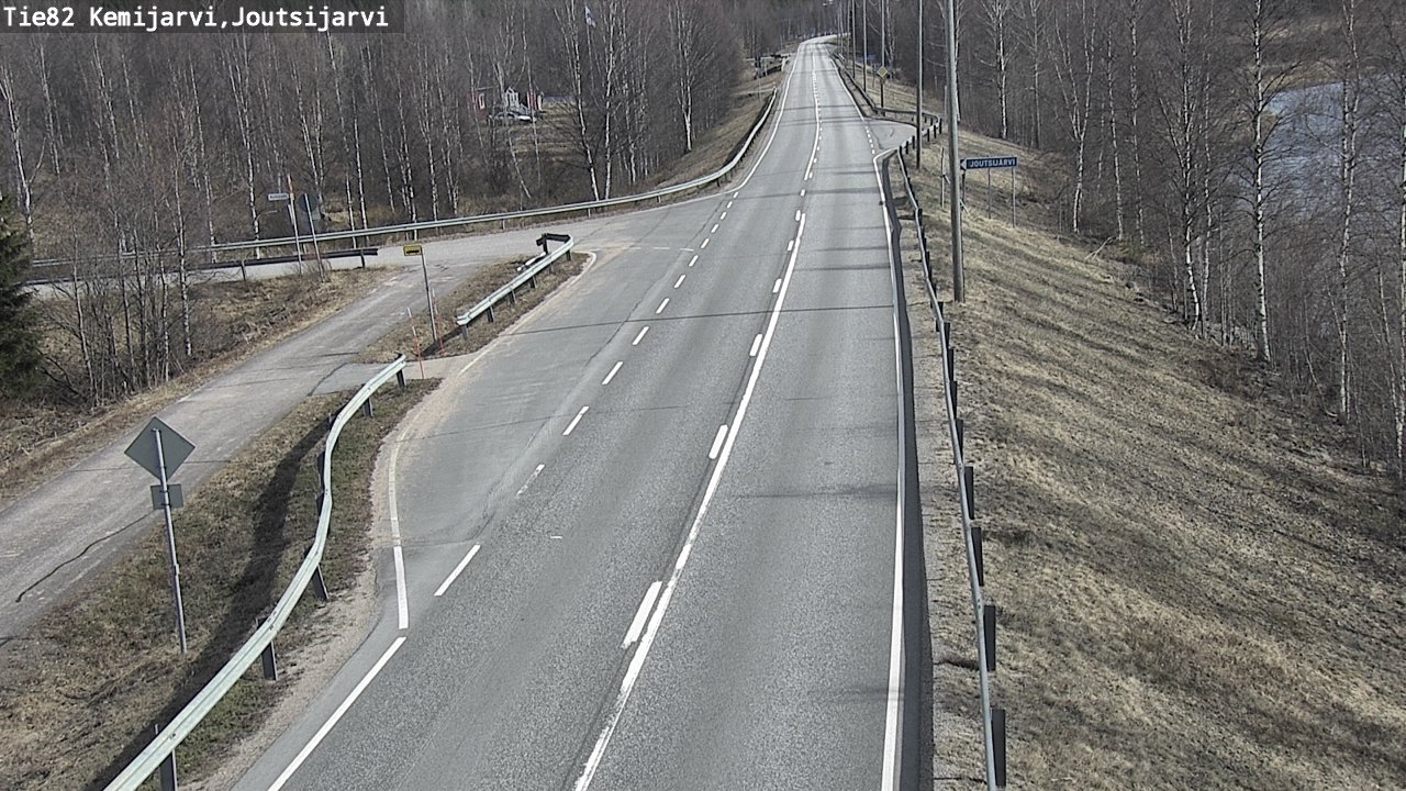Weather Camera Image Väg 82 Kemijärvi, Joutsijärvi, Kemijärvi, Lappi