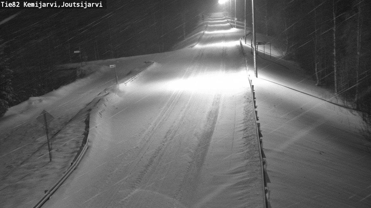 Weather Camera Image Road 82 Kemijärvi, Joutsijärvi, Kemijärvi, Lappi
