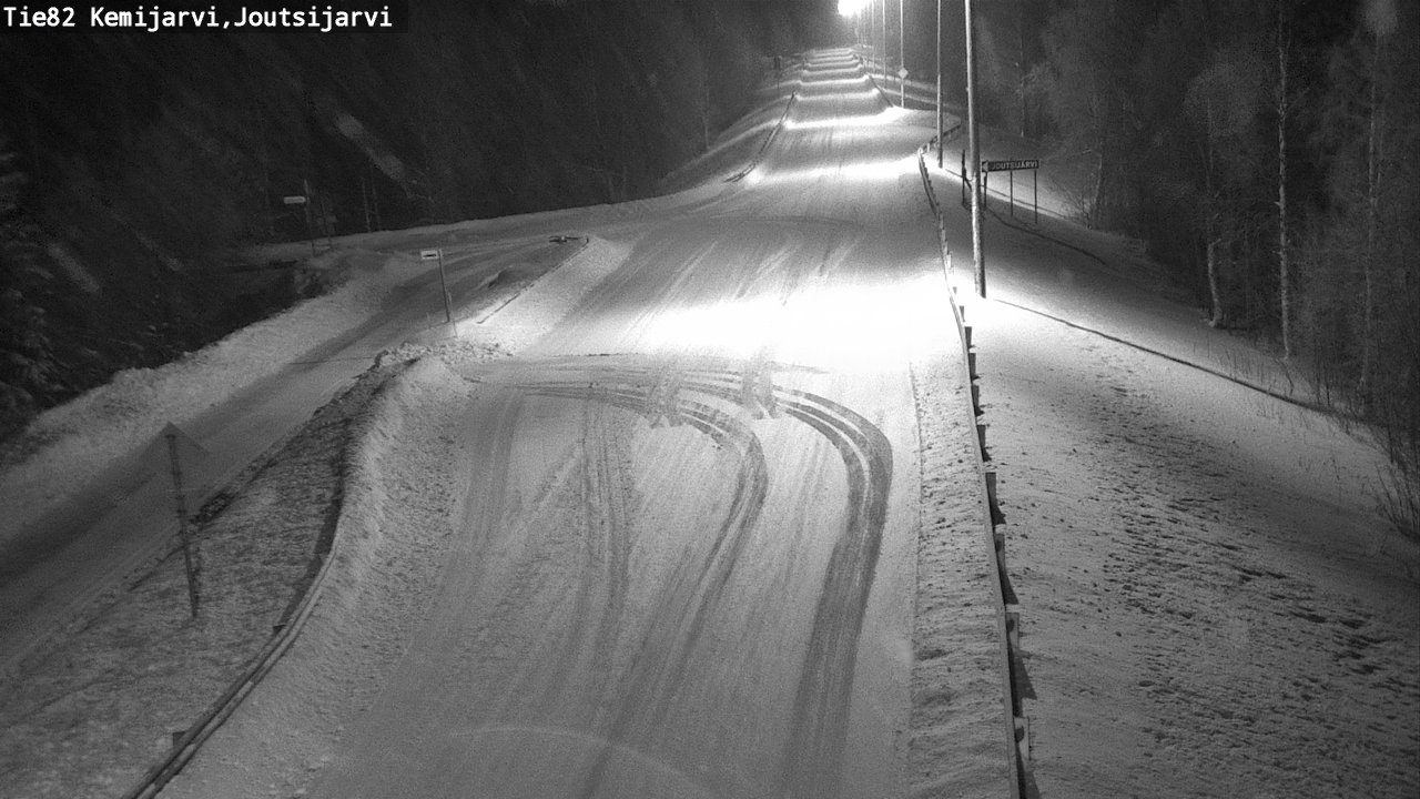 Weather Camera Image Road 82 Kemijärvi, Joutsijärvi, Kemijärvi, Lappi