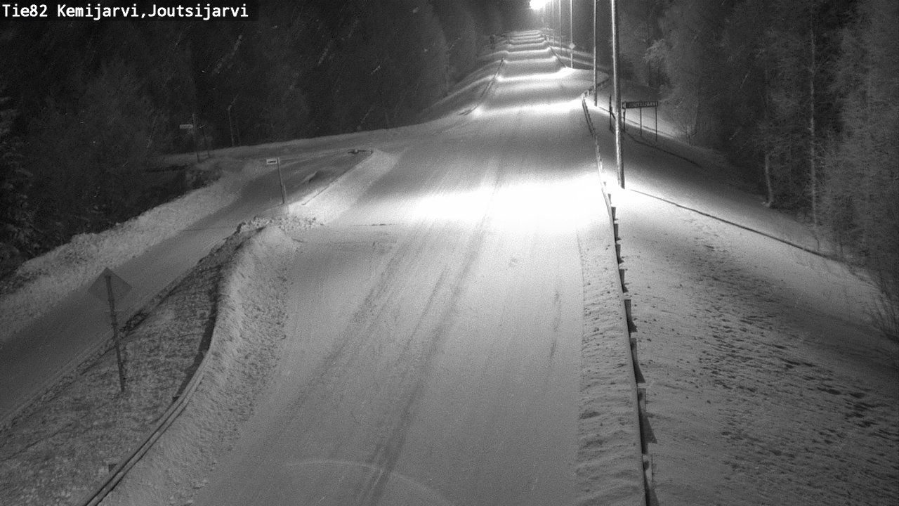 Weather Camera Image Road 82 Kemijärvi, Joutsijärvi, Kemijärvi, Lappi
