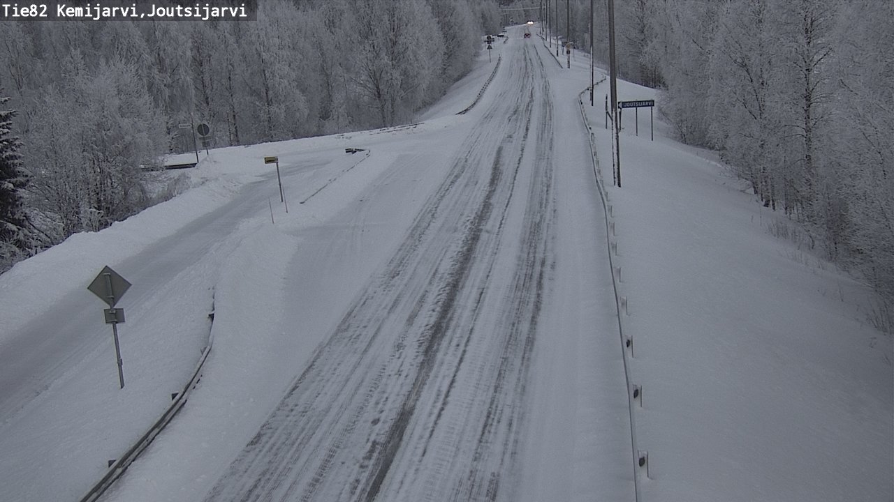 Weather Camera Image Road 82 Kemijärvi, Joutsijärvi, Kemijärvi, Lappi