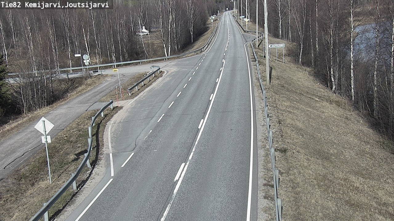 Weather Camera Image Väg 82 Kemijärvi, Joutsijärvi, Kemijärvi, Lappi