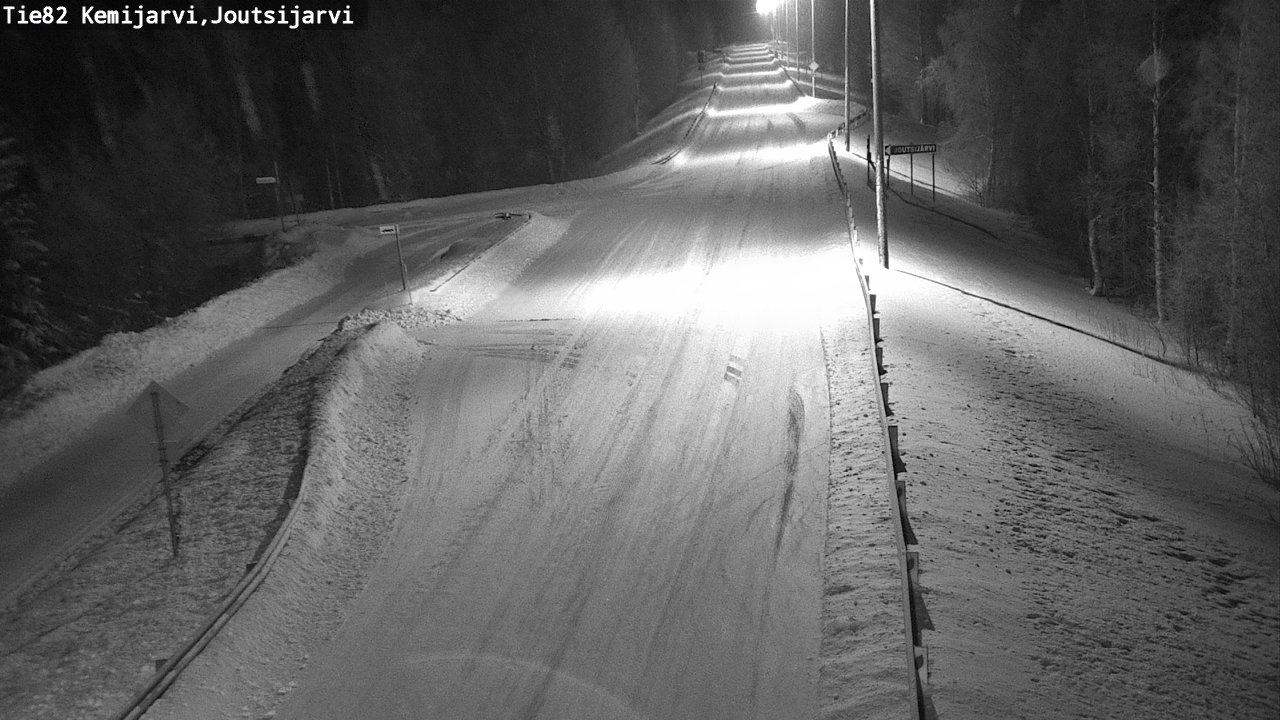 Weather Camera Image Road 82 Kemijärvi, Joutsijärvi, Kemijärvi, Lappi