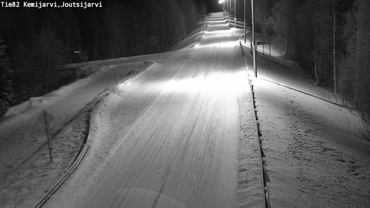 Weather Camera Image Road 82 Kemijärvi, Joutsijärvi, Kemijärvi, Lappi