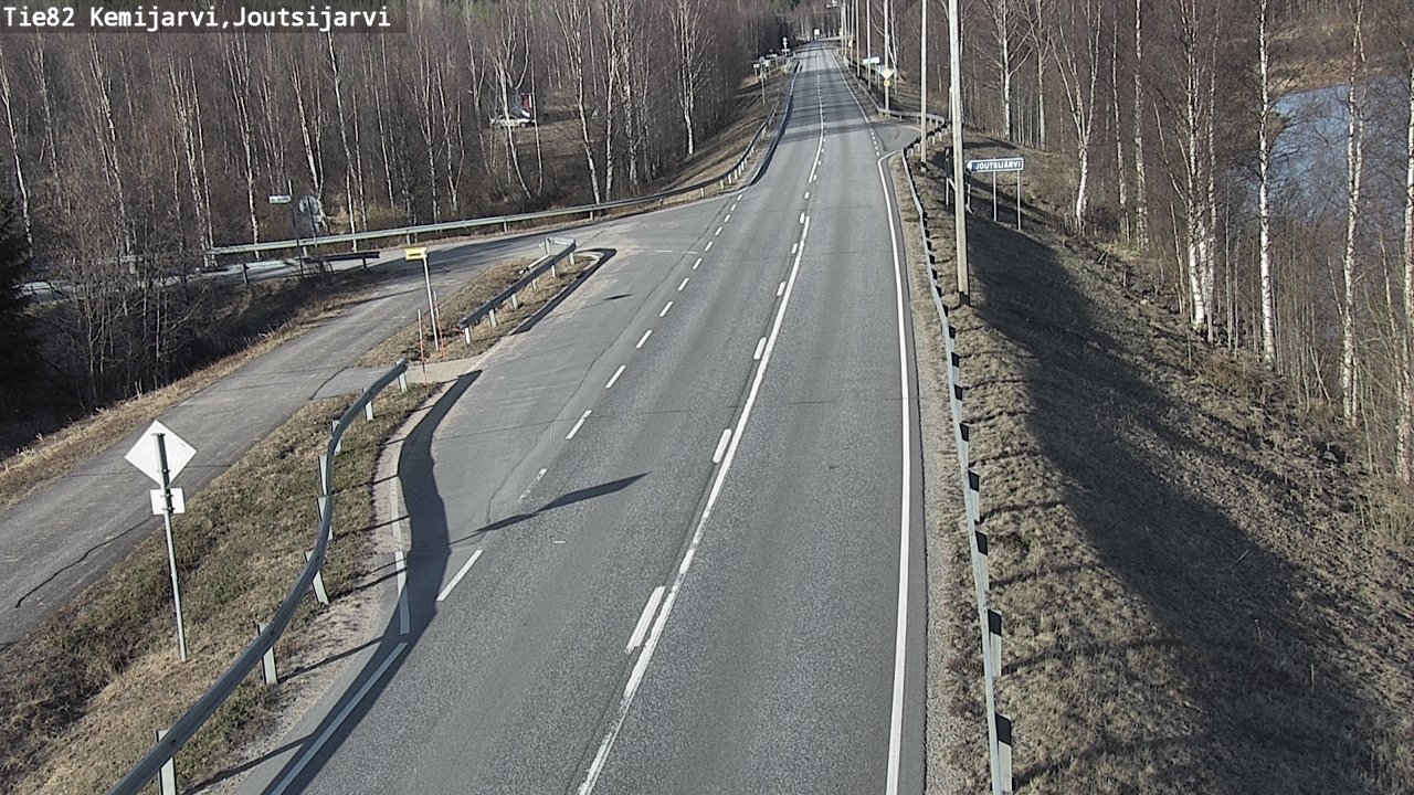Weather Camera Image Väg 82 Kemijärvi, Joutsijärvi, Kemijärvi, Lappi