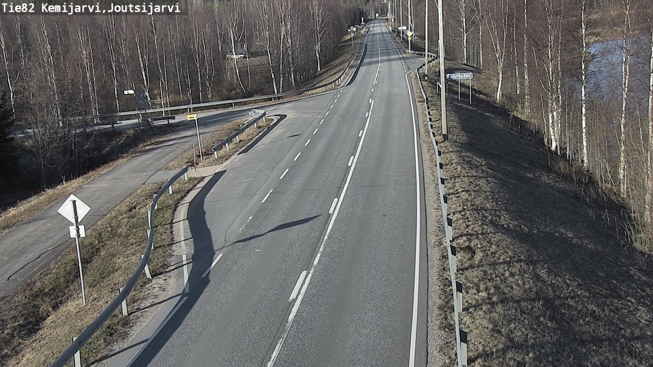 Weather Camera Image Väg 82 Kemijärvi, Joutsijärvi, Kemijärvi, Lappi