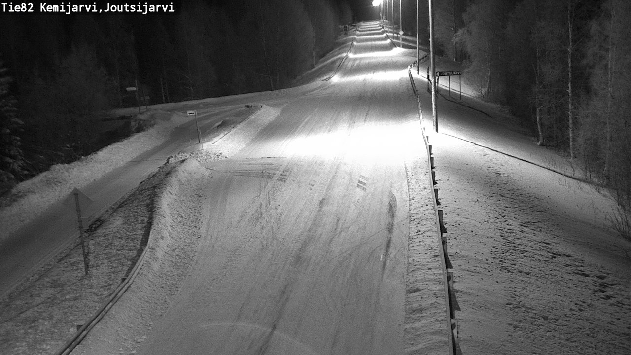 Weather Camera Image Road 82 Kemijärvi, Joutsijärvi, Kemijärvi, Lappi
