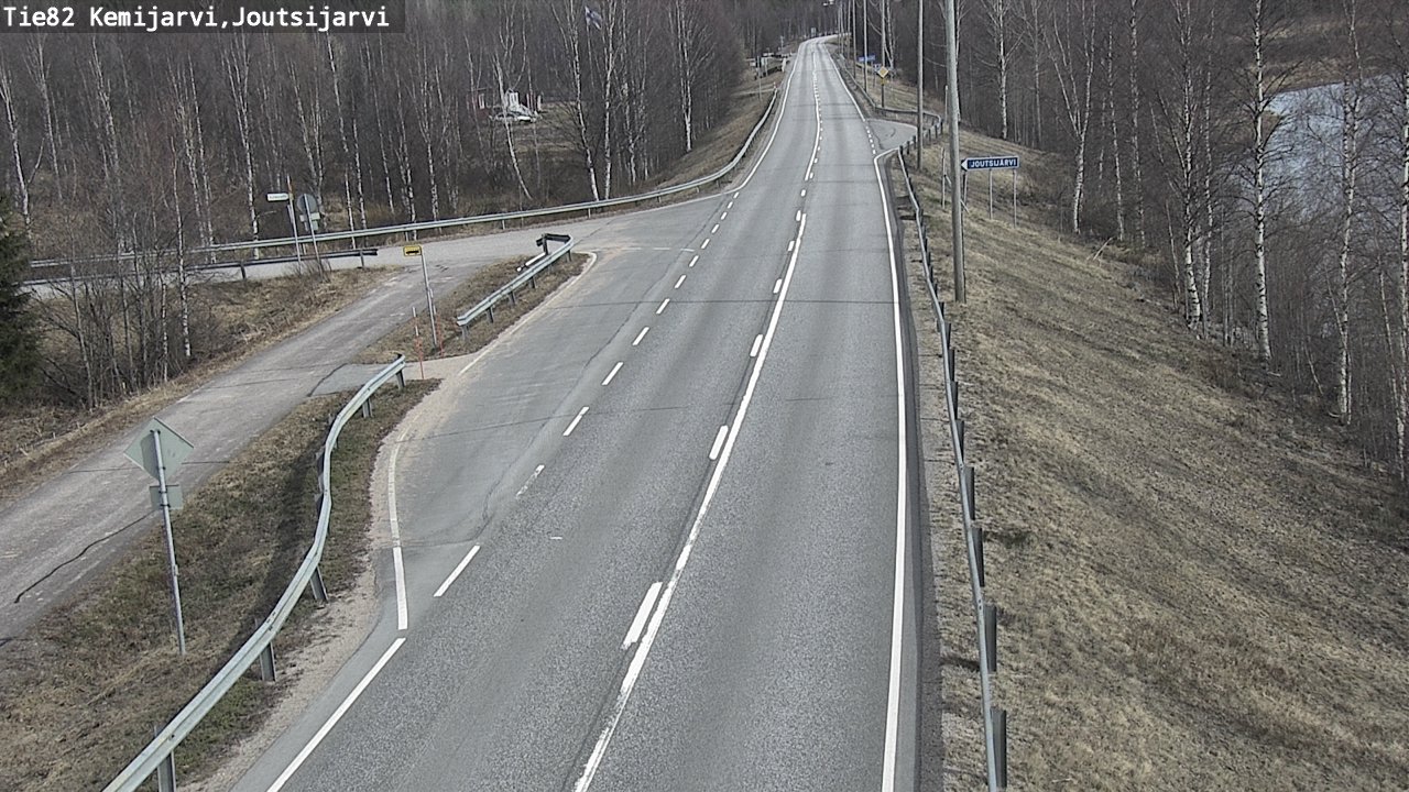 Weather Camera Image Väg 82 Kemijärvi, Joutsijärvi, Kemijärvi, Lappi