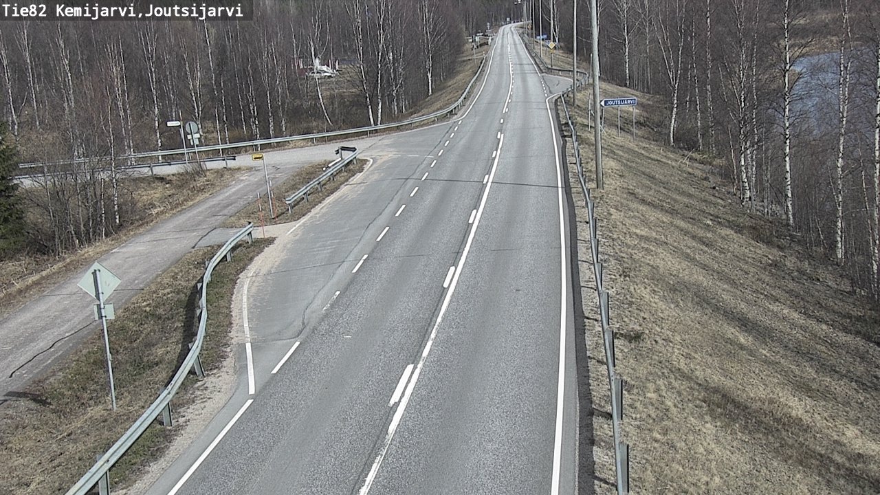 Weather Camera Image Väg 82 Kemijärvi, Joutsijärvi, Kemijärvi, Lappi