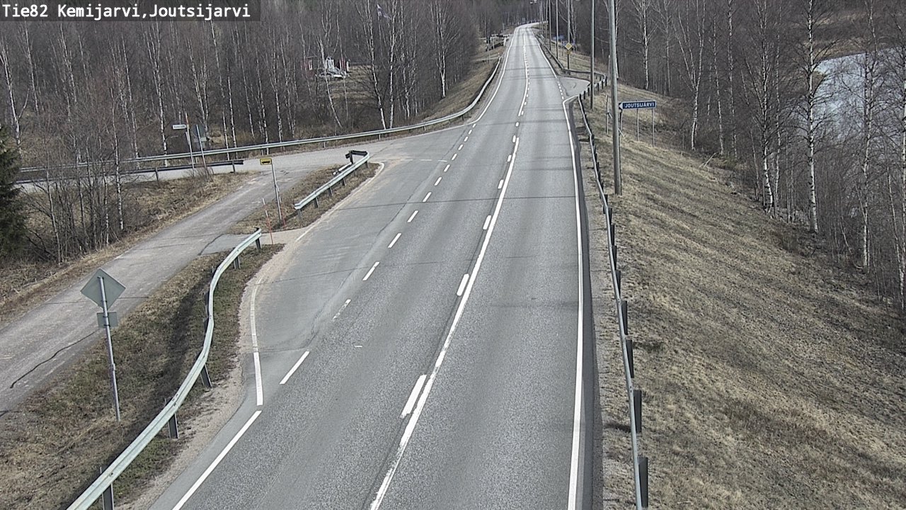 Weather Camera Image Väg 82 Kemijärvi, Joutsijärvi, Kemijärvi, Lappi