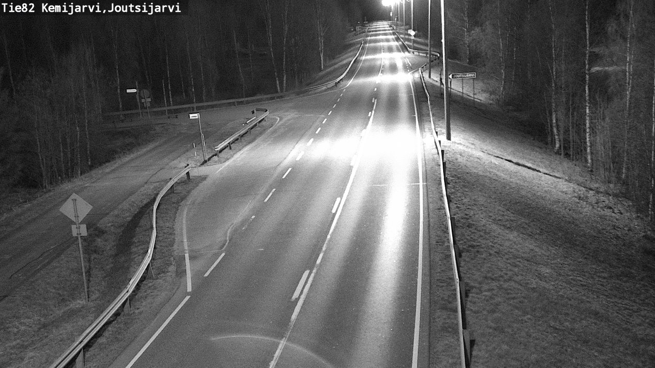 Weather Camera Image Väg 82 Kemijärvi, Joutsijärvi, Kemijärvi, Lappi