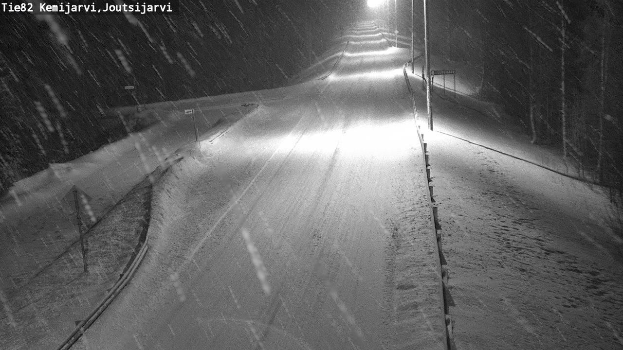 Weather Camera Image Road 82 Kemijärvi, Joutsijärvi, Kemijärvi, Lappi