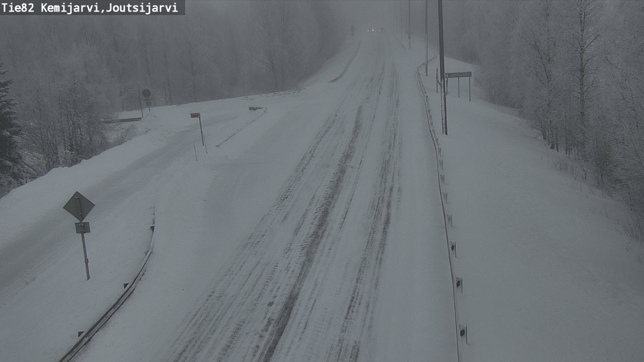 Weather Camera Image Road 82 Kemijärvi, Joutsijärvi, Kemijärvi, Lappi