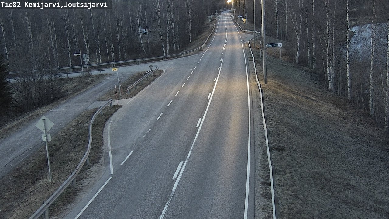 Weather Camera Image Road 82 Kemijärvi, Joutsijärvi, Kemijärvi, Lappi
