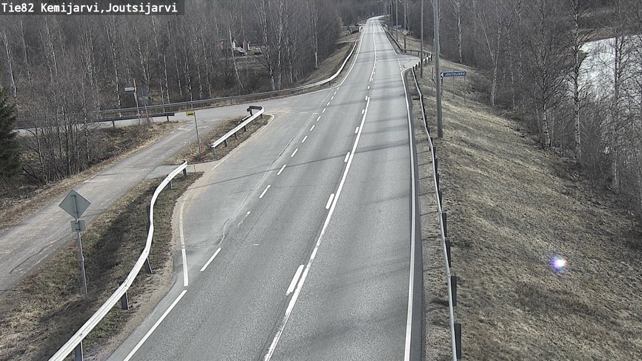 Weather Camera Image Väg 82 Kemijärvi, Joutsijärvi, Kemijärvi, Lappi